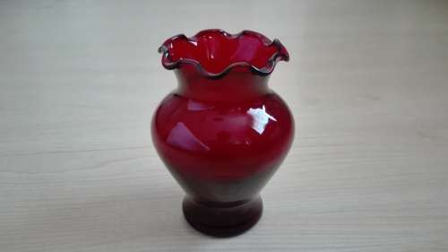 Small Red Glass Vase