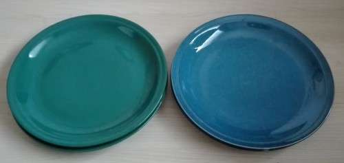 Blue & Green Plates - width 26cm