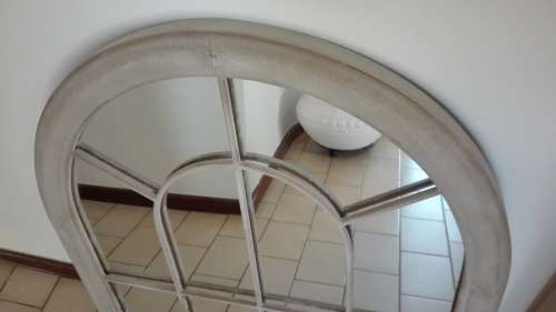 Arched Window Shaped Mirror (Metal Frame)