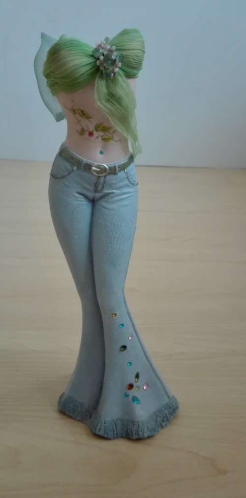 Female Figurine Make Up Brush Holder