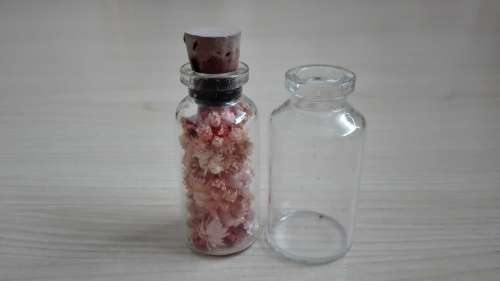 Miniature Glass Bottles (height 6cm. width 3cm)
