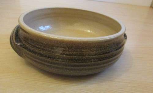 Round Pottery Bowl - width 23cm. height 8cm