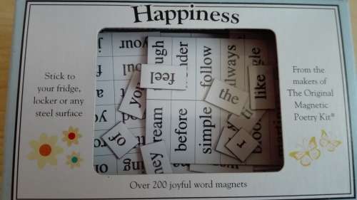 Magnetic Poetry - Happiness Kit - Words for Refrigerator - Write Poems and Letters on the Fridge