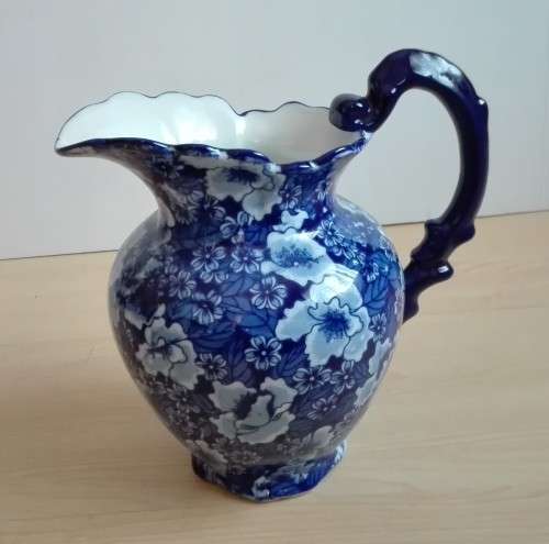 Large Blue & White Jug