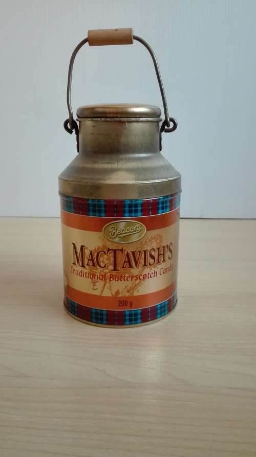 Beacon MacTavish`s Traditional Butterscotch Candy Tin - Empty