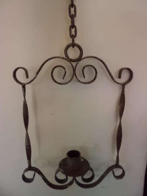 Wrought Iron Hanging Candle Holder