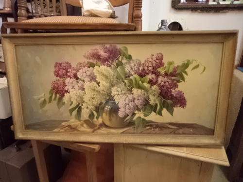 Old Framed Floral Print