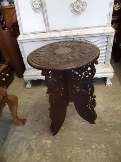 Wooden carved side table