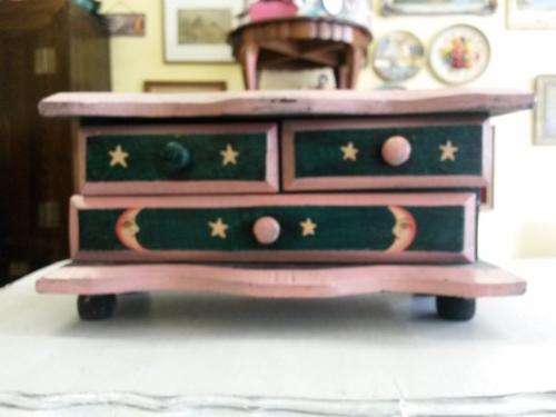 Sun, Moon & Stars Wooden Jewellery Box