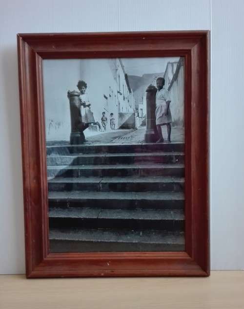 Framed Black & White Print: District Six: Seven Steps