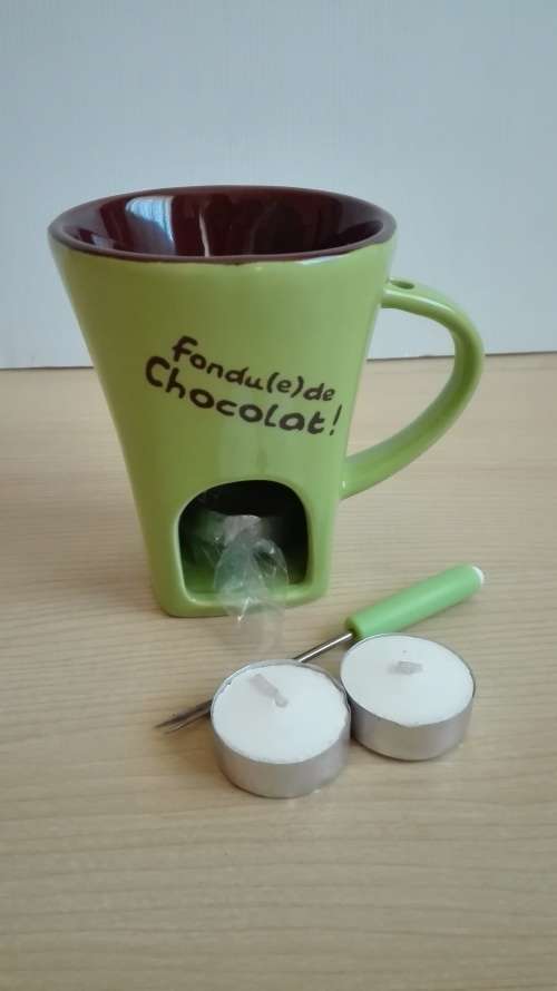 Chocolate Fondue Mug with Fork