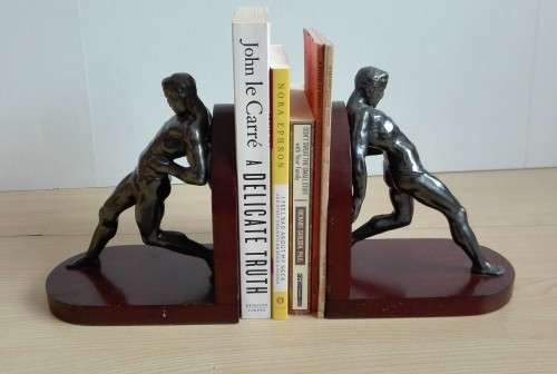 Set of Male Athletic Figurine Bookends