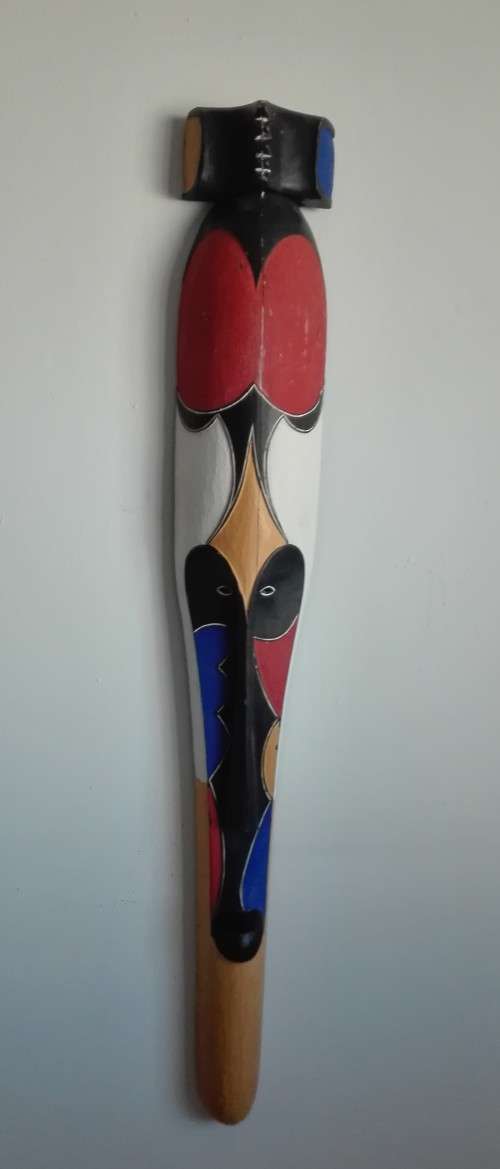 Long Carved Wooden Mask