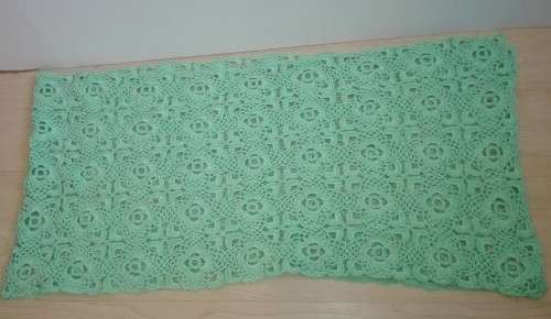 Green Crochet Table Runner (150cm x 35cm)