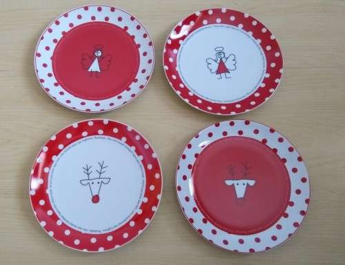 Boxed - Set of 4 Christmas Design Plates