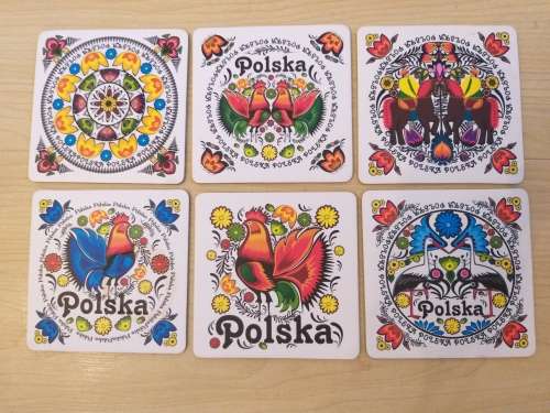 Set of 6 Coasters - Polska