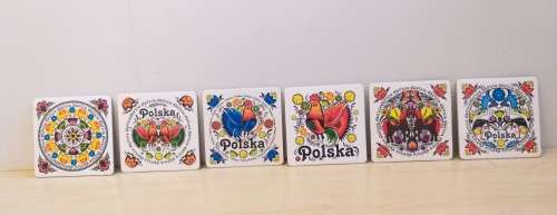 Set of 6 Coasters - Polska