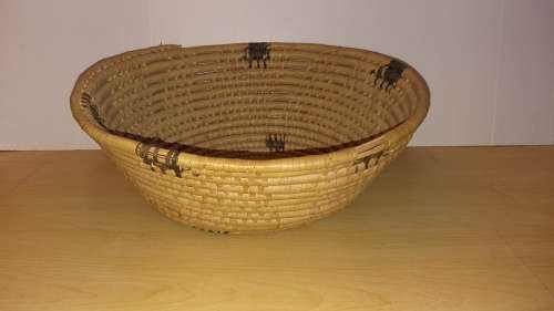 Round Wicker Basket Bowl