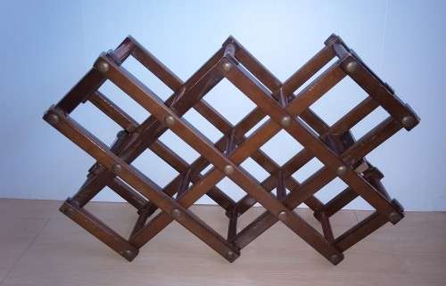 Wooden Expandable Collapsible Wine Rack Holder