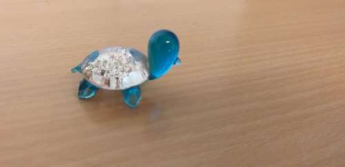 Miniature Glass Tortoise Figurine