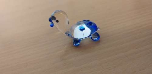 Miniature Glass Tortoise Figurine