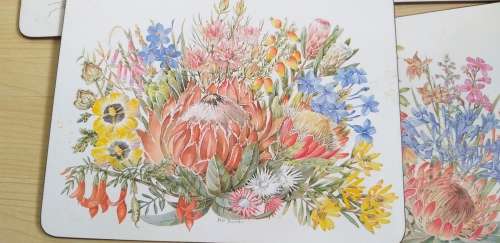 Set of 6 Placemats - Flowers of the Veld (20cm x 25cm)