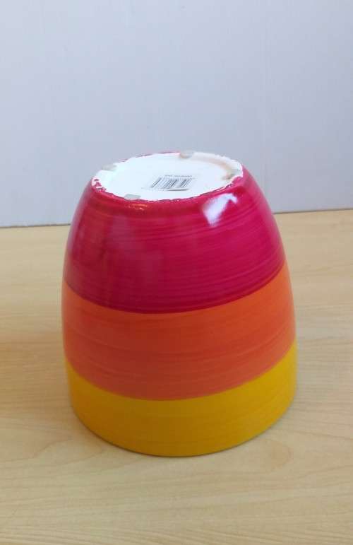 Striped Ceramic Plant Pot/Planter