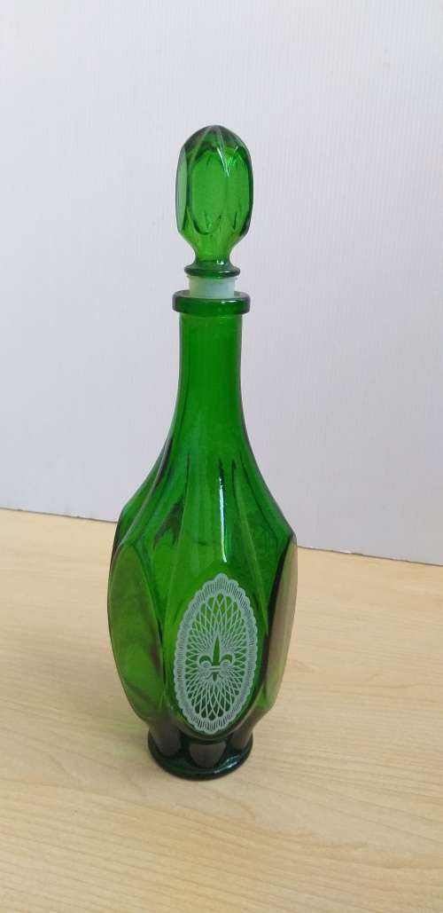 Green Glass Decanter