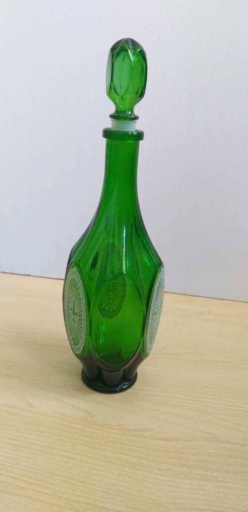 Green Glass Decanter