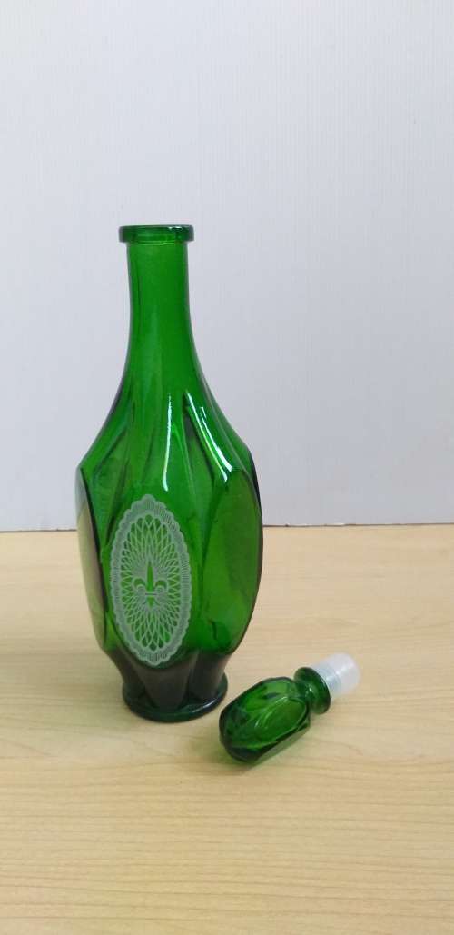 Green Glass Decanter