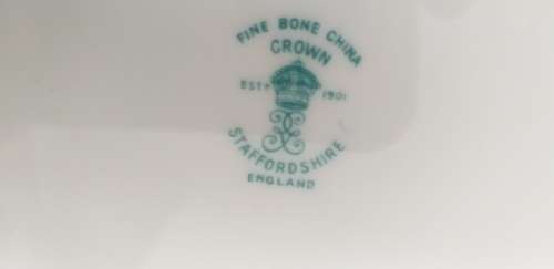 Staffordshire Floral  Fine Bone China Plate - Made in England (23cm x 25cm)