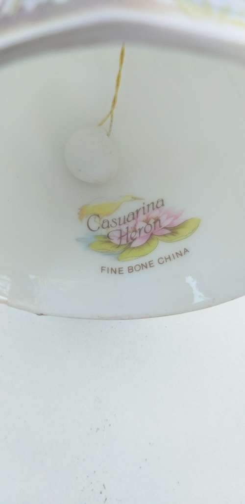 Casuarina Heron Fine Bone China Porcelain Bell (Pink Lotus)