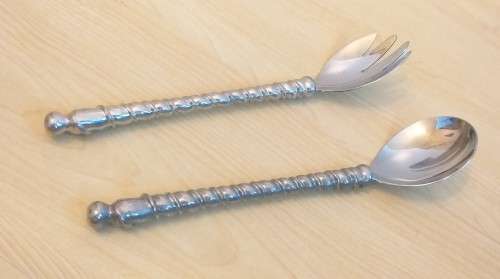 Set of Metal Salad Servers