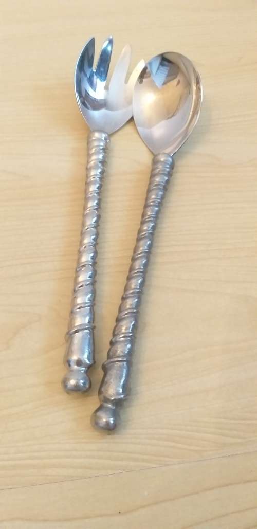 Set of Metal Salad Servers