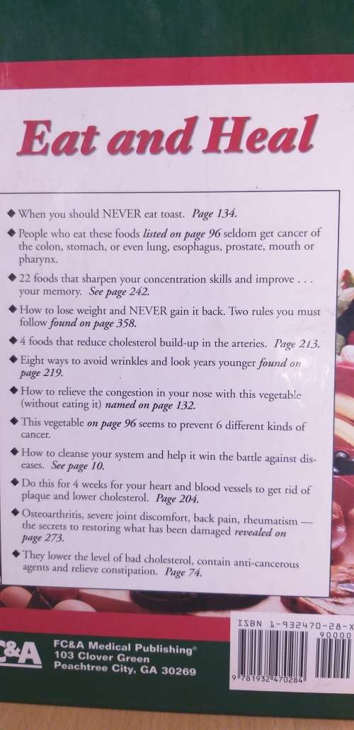 Eat and Heal - By the Editors of FC&A Medical Publishers (Hardcover)