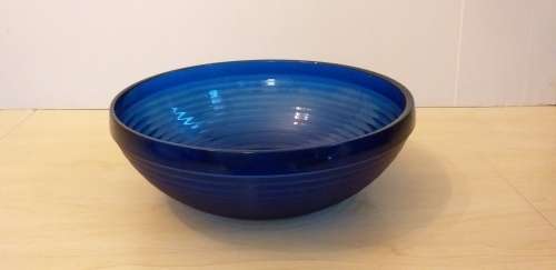 Round Cobalt Blue Glass Bowl