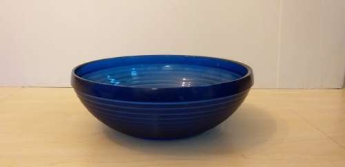 Round Cobalt Blue Glass Bowl