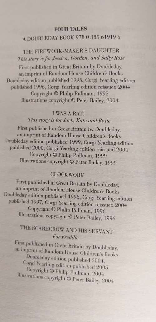 Four Tales : Philip Pullman (Hardcover)