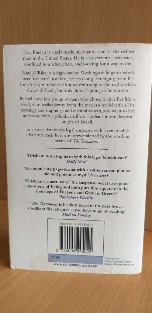 The Testament by John Grisham (Paperback)