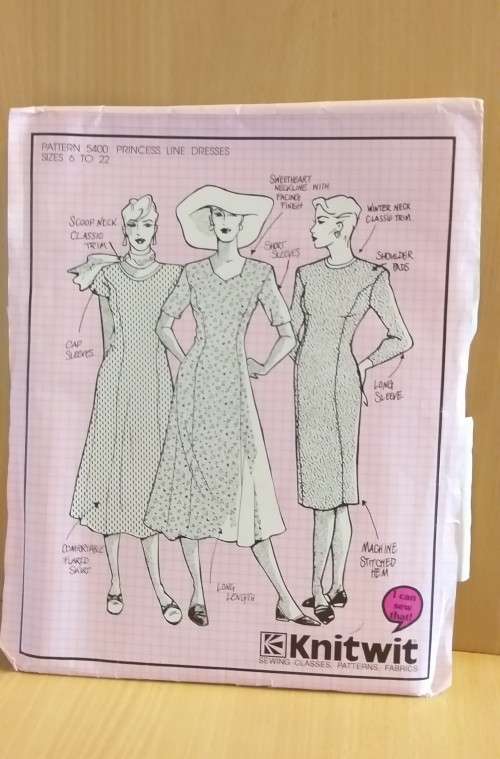 Knitwit Pattern 5400 - Princess Line Desses - size 6 to 22