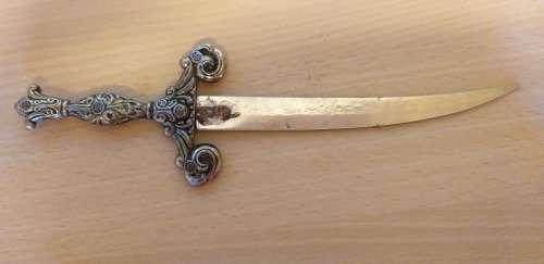 Paper Knife Letter Opener - Reproduction of Steel Arms of 12-13th Century
