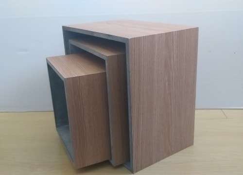 Set of 3 Wooden Floating Box Shelves