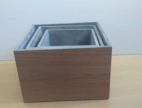 Set of 3 Wooden Floating Box Shelves