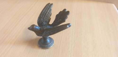 Miniature Metal Bird Figurine - height 6cm. width 6cm. depth 6cm