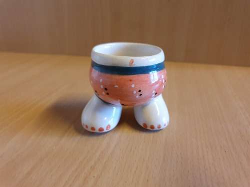 Set of 2 Ceramic Figurine Egg Cups