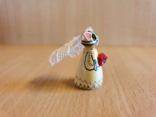 Miniature `Fay Cat Bride Figurine