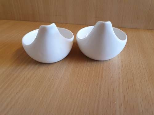 Set of 2 Small White Sauce Bowls