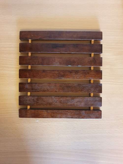 Wooden Kitchen Pot Stand Set - Wooden Caddy with 6 Potstands