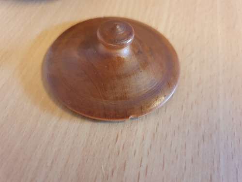 Small Round Wooden Lidded Holder