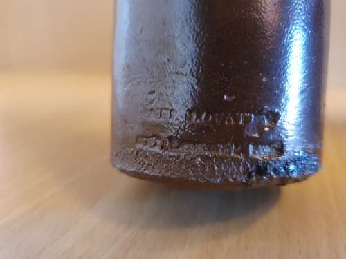 Set of 3 Brown Stoneware Ink Bottles